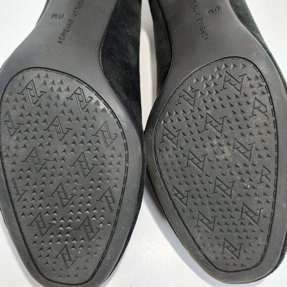 Adrienne Vittadini Women's Size 6M Black Suede Penny Loafer Block Heels - Picture 13 of 16